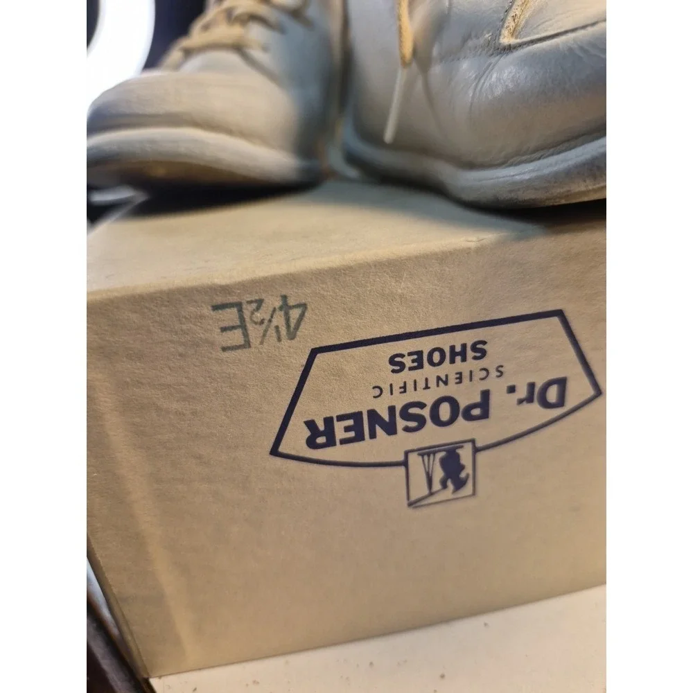 Dr. Posner Scientific Shoes for Babies Size 4 1/2 E White Vtg. With Box Rare